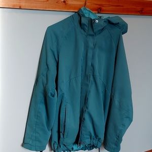 REI Women's Water-Resistant Polyester Shell, Size Large, Teal / Green